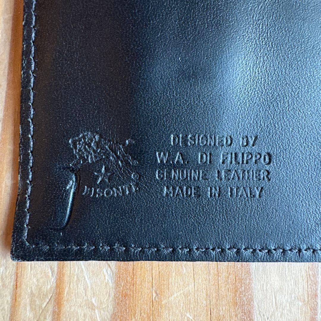 レア＆極美品】IL BISONTE スターパンチングWフラップ 長財布☆