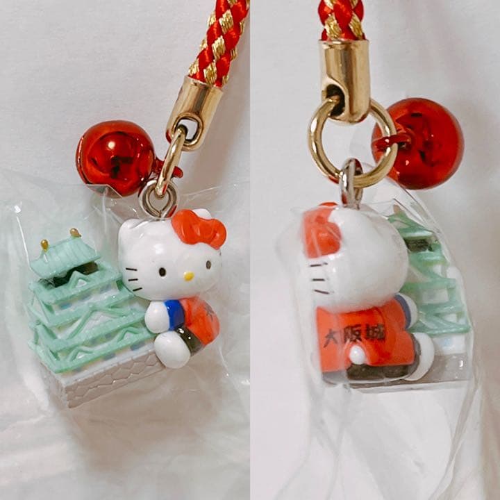 ご当地キティ 根付 ストラップ 大阪限定 大阪城バージョン - メルカリ