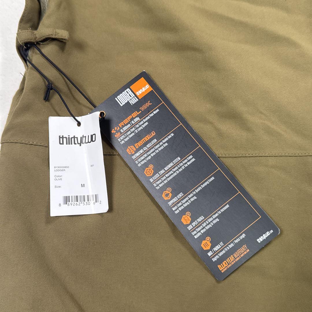 新品 THIRTYTWO LODGER 中綿パーカージャケット 防風 防水 保温