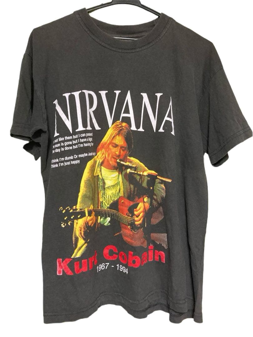 VAMO　Nirvana ニルヴァーナ  Cobain Tシャツ NIRVANA ニルヴァーナ 「BLEACH」 Tシャツ【GILDAN】// KURT COBAIN
