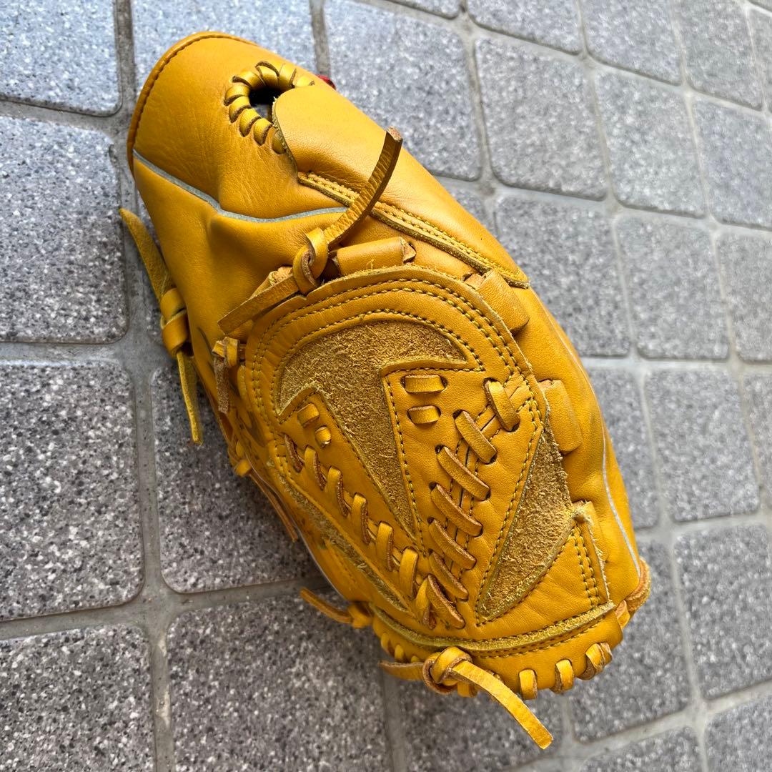 《希少》松坂モデル　投手用　グローブ　少年野球　黄色　ライナーバック