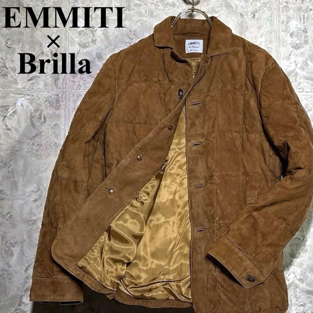 極美品】エンメティBEAMS別注（44）レザーダウンジャケット ゴート