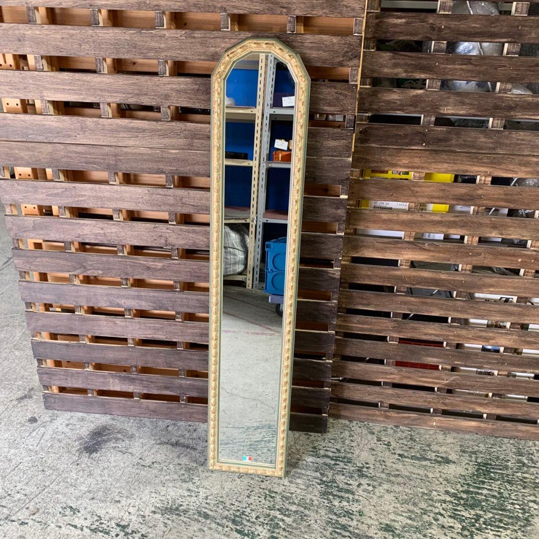 H476\" アンティーク 壁掛けミラー 姿見 240x1210ゴールド ウォールミラー 壁掛けミラー クラシック調 高さ120cm （ 壁掛け