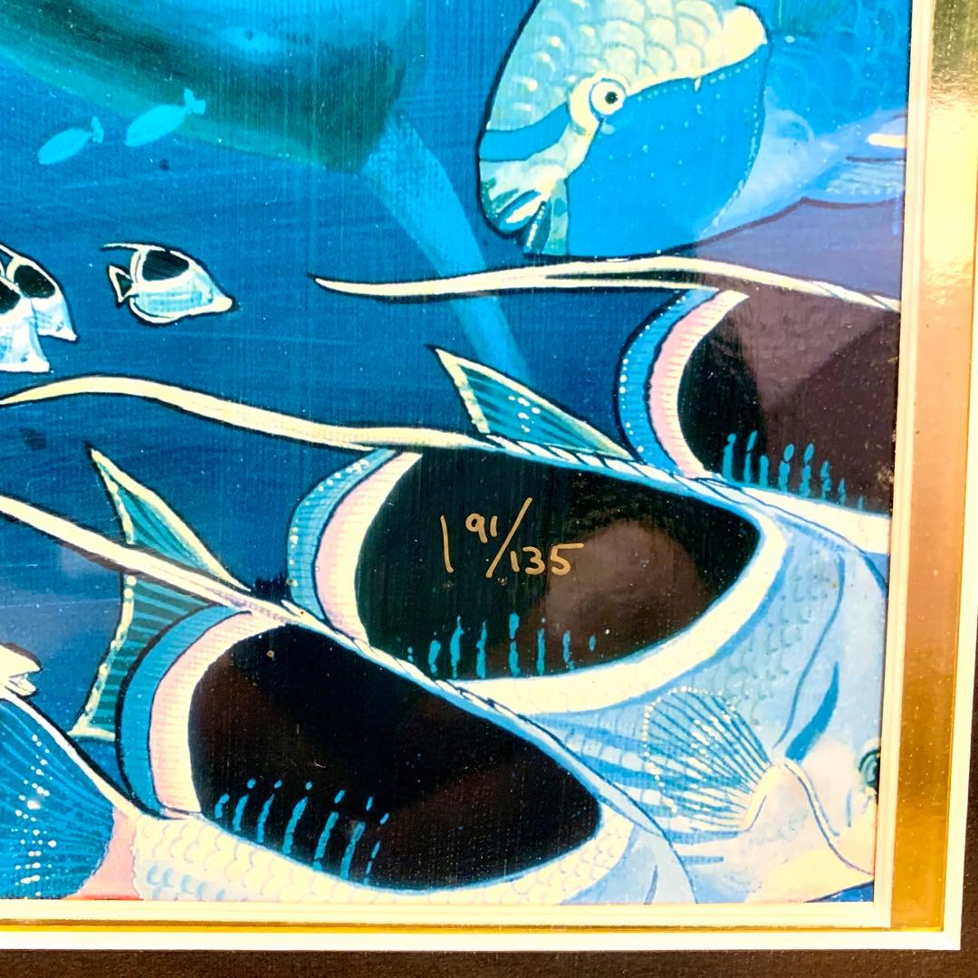 クリスチャンラッセン（Lassen） 直筆サイン入り版画 海洋生物 91/135