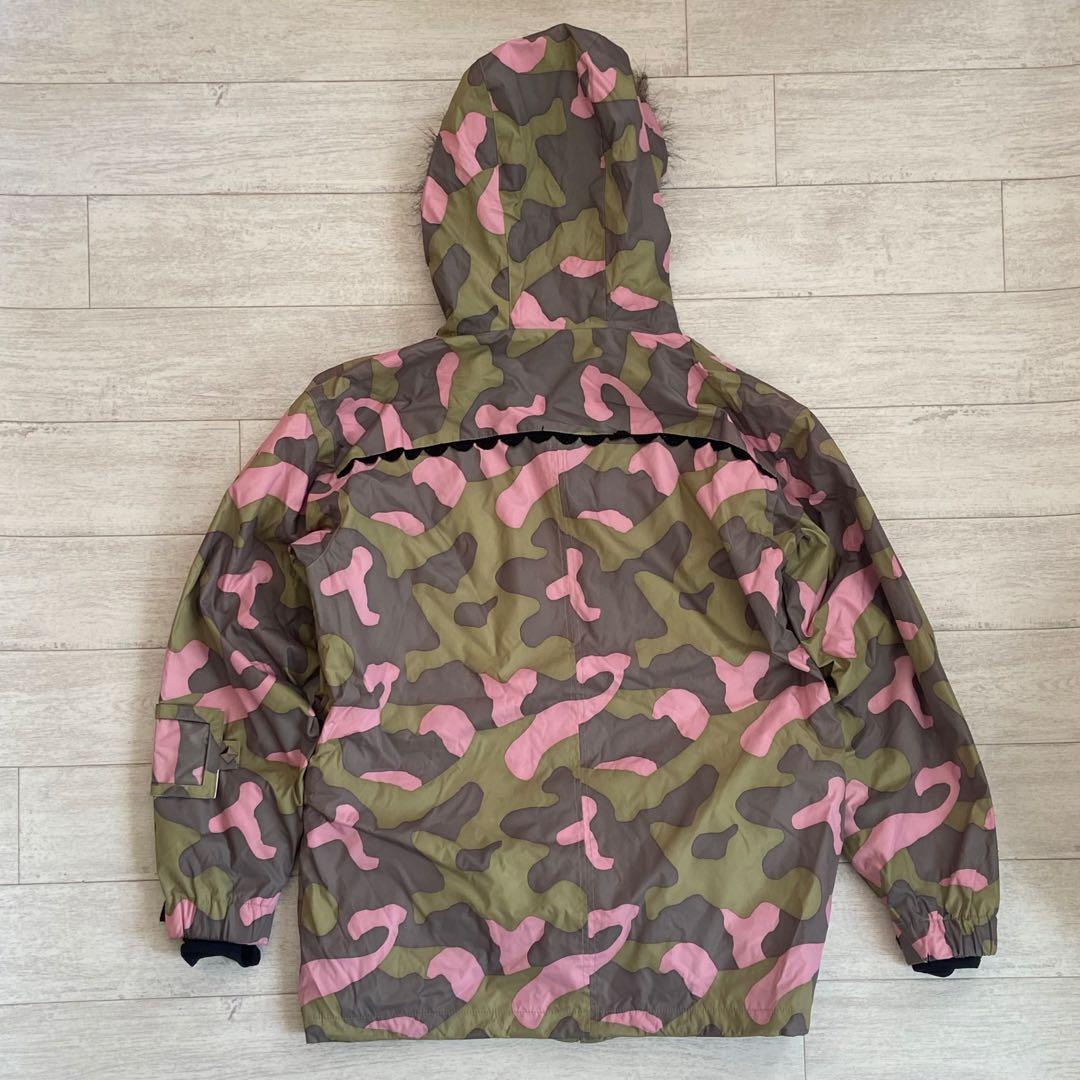 美品☆スノーボードウェアセット／カモフラージュピンク／スタッズ