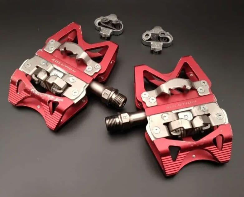 MKS 三ヶ島 SOLUTION ペダル 赤 SPD対応 片面ビンディング MKS（ミカシマペタル）SOLUTION EZY SUPERIOR （ソリューション