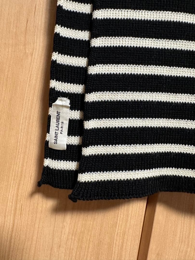 SAINT LAURENT ボーダーマフラー エディスリマン サンローラン