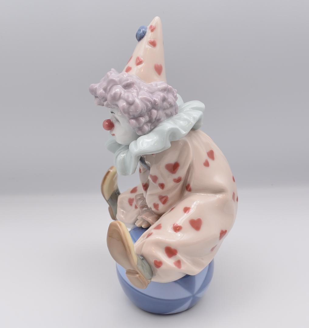 ボールを打つ／小さなピエロ リヤドロ 2体セット スペイン 光沢仕上げ