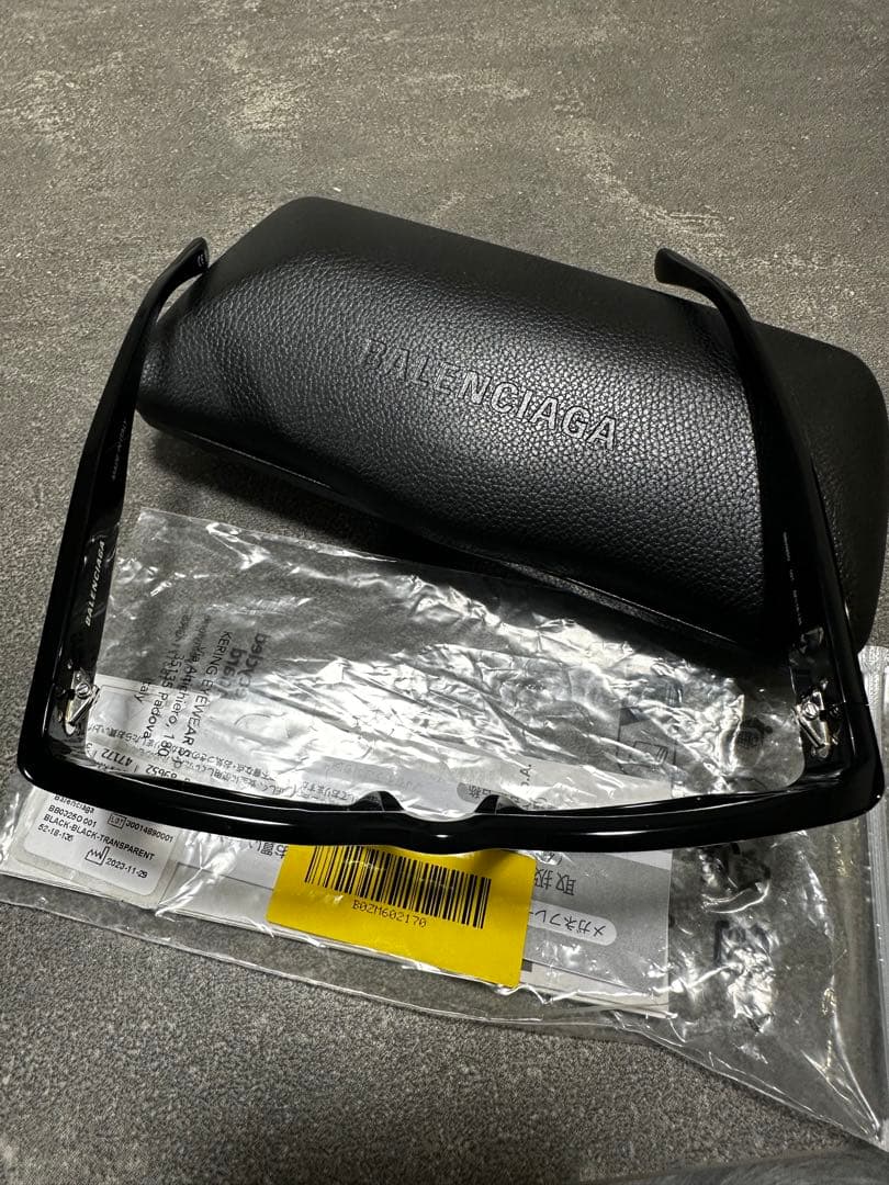 正規品 BALENCIAGA 林和希着用 クリアレンズ サングラス ブラック