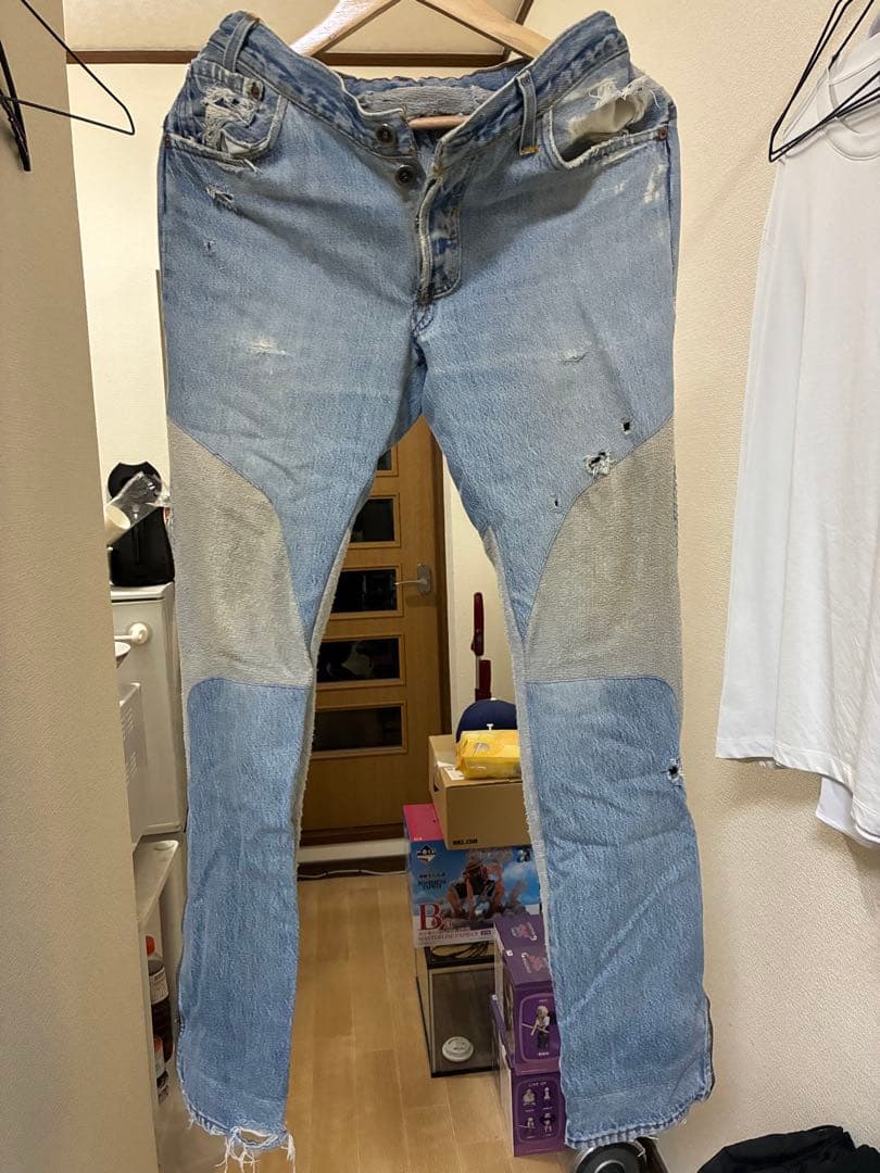 GREG LAUREN 再構築デニム グレッグローレンよりスウェットとデニムをミックスした新作パンツが