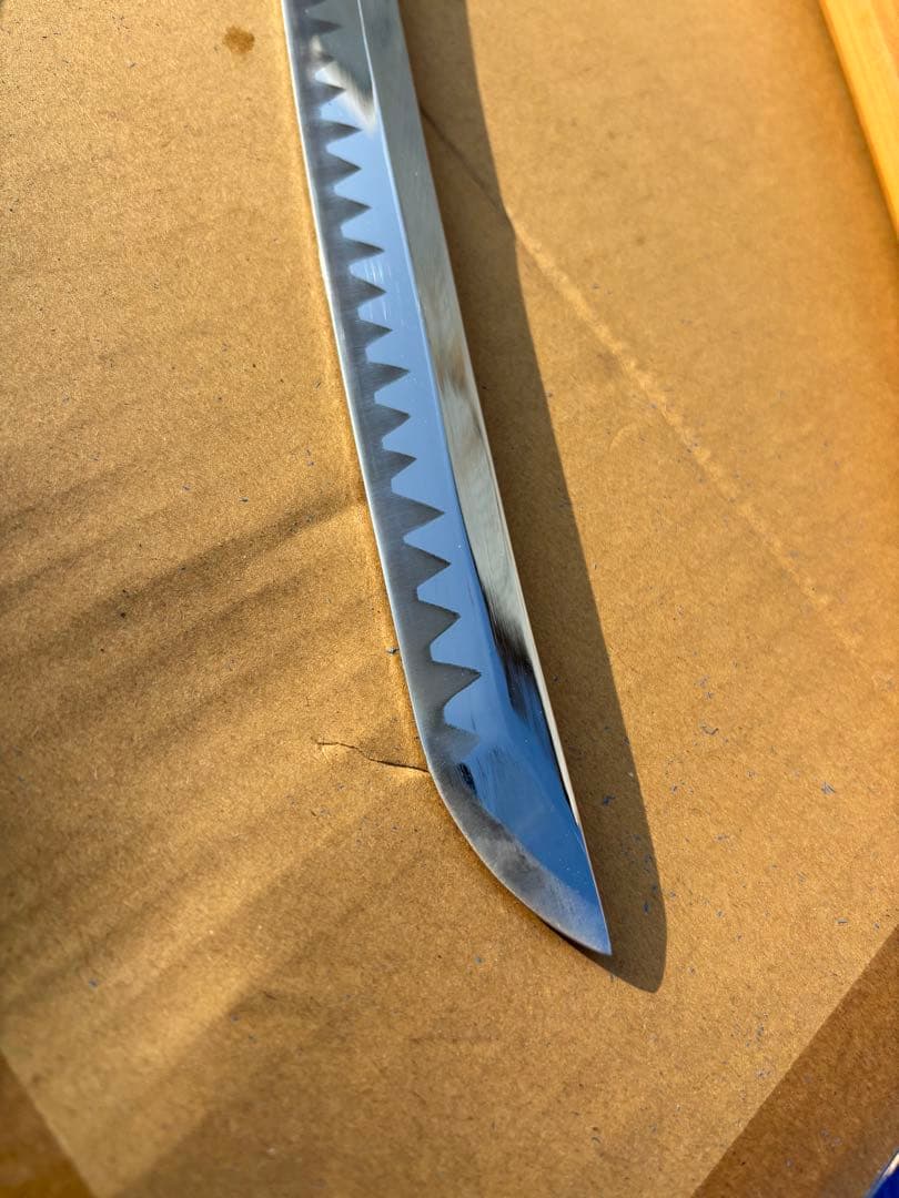 模造刀 白鞘 日本刀 美品 日本刀 波刃 木製柄