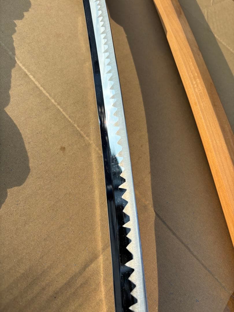 模造刀 白鞘 日本刀 美品 日本刀 波刃 木製柄