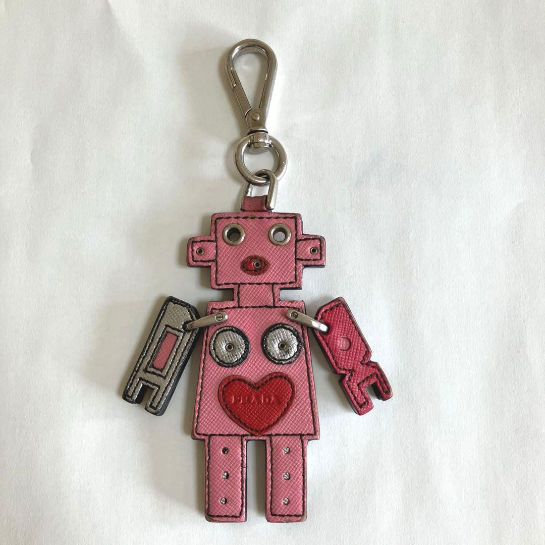 PRADA プラダ ロボット ロゴキーホルダー チャーム キーリング PRADA（プラダ） ロボット モチーフ チャーム キーリング キーホルダー