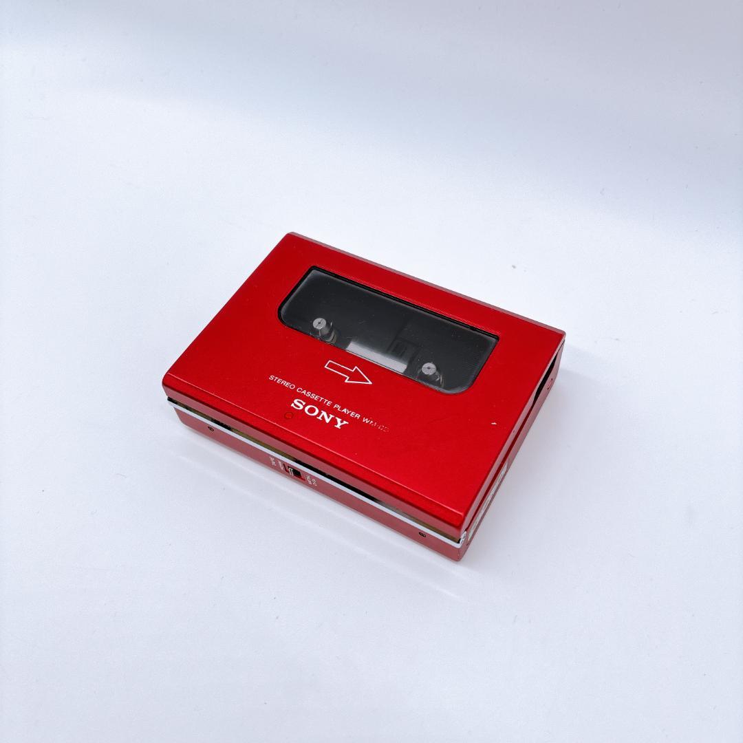 ソニー WALKMAN カセットプレーヤー WM-DD レッド 美音完成品 SONY