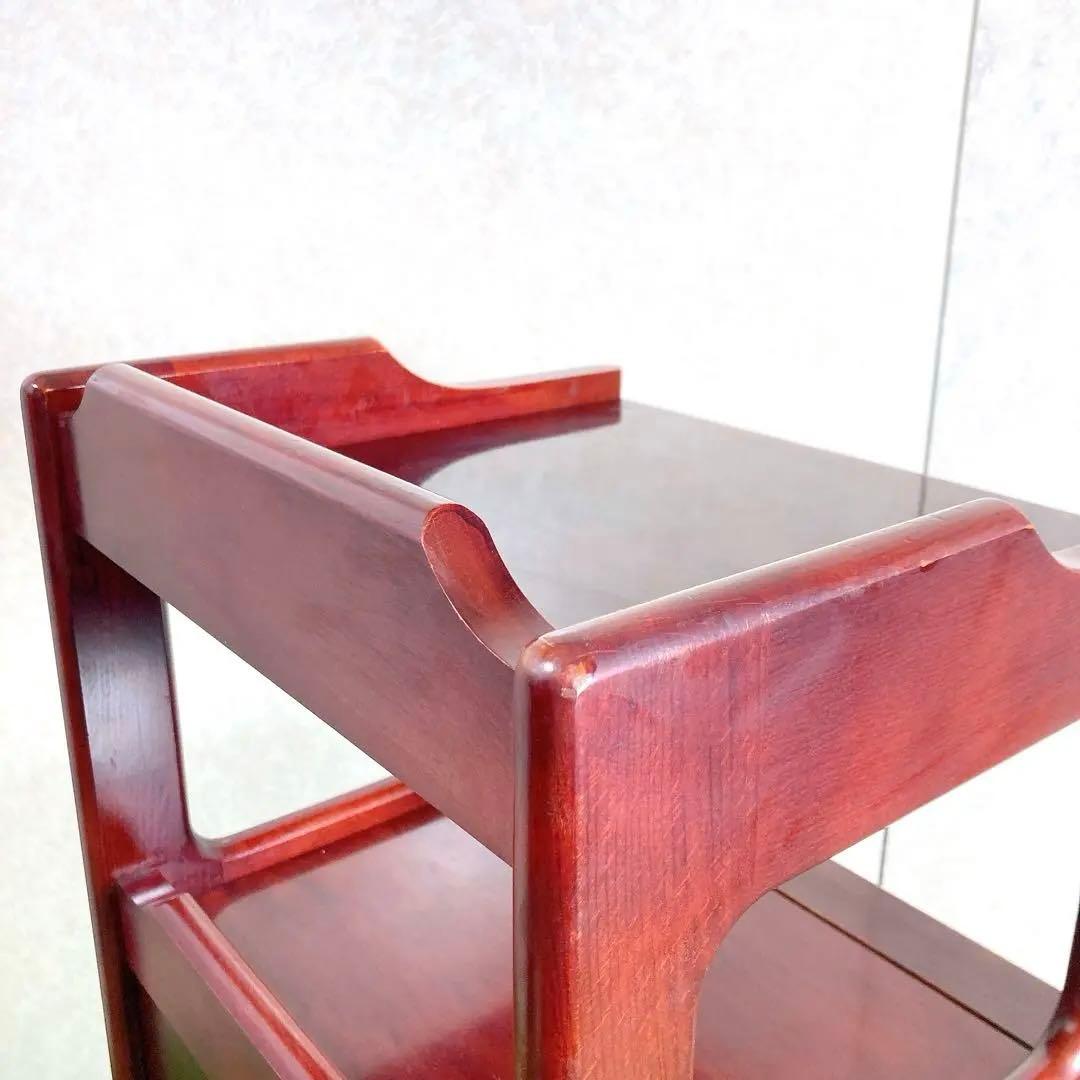 カリモク 電話台 棚 サイドラック チェスト 昭和レトロ コロニアル