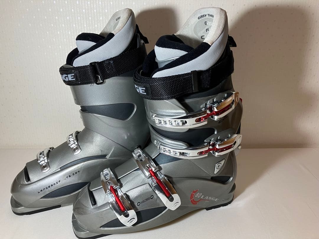 【美品】LANGE RRS80 スキー ブーツ シルバー TRACK 【22日限定！全品P10倍！】ROSSIGNOL ロシニョール スキー