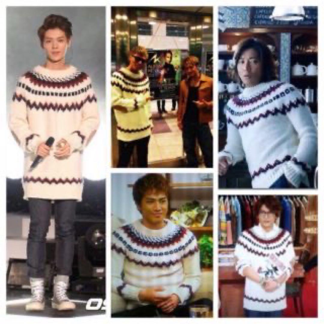 サンローラン ノルディック柄 ニット セーター 木村拓哉 キムタク