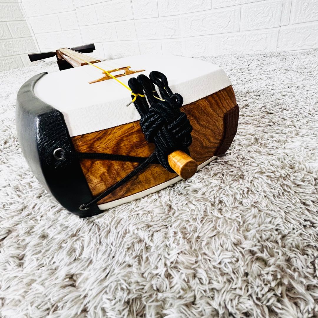 美品 津軽三味線 太棹 犬皮 花梨 東さわり 撥 皮やぶれ無し 初心者 入門