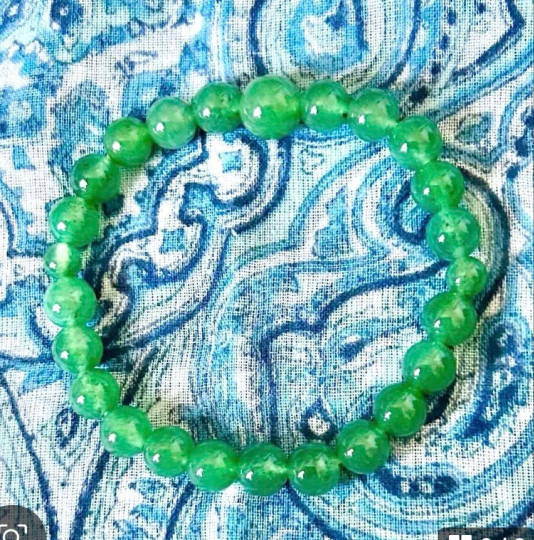 金運！幸運！豊かさ！ついに出品！天然石 ブラジル翡翠 お念珠 高野山