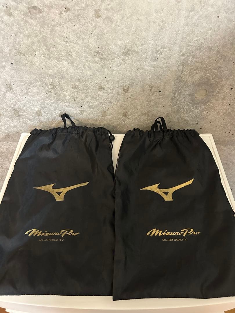 ✨美品✨【ミズノプロ】エルボーガード &フットガード赤 収納袋付き