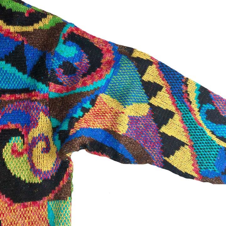 ficce フィッチェ 総柄 3Dニットセーター ドン小西 マルチカラー 個性