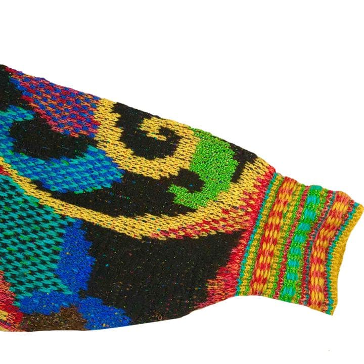 ficce フィッチェ 総柄 3Dニットセーター ドン小西 マルチカラー 個性