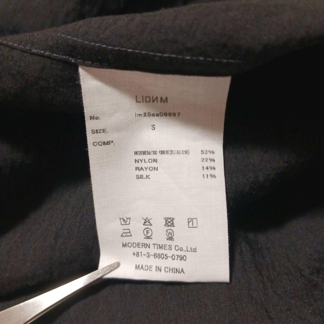 極美品☆LIDNM 長袖シャツ ウェスタンシャツ シルク混 完売品 ブラック