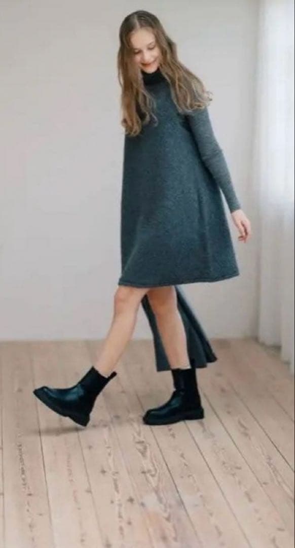 新品タグ付き】pois ポワ プードルワンピース グレーSサイズ 完売品