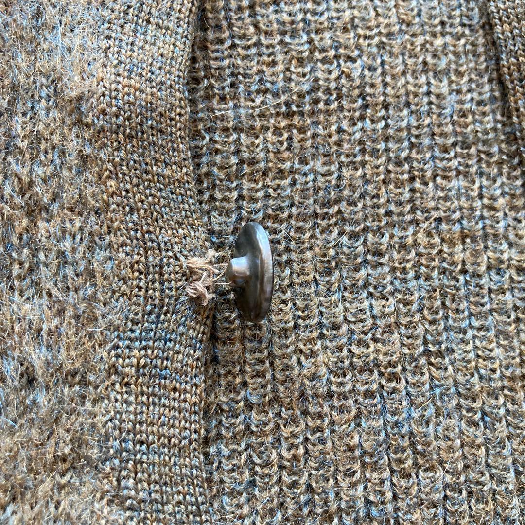 ビッグサイズ 60s モヘア カーディガン 毛足長 オリーブ campus XL