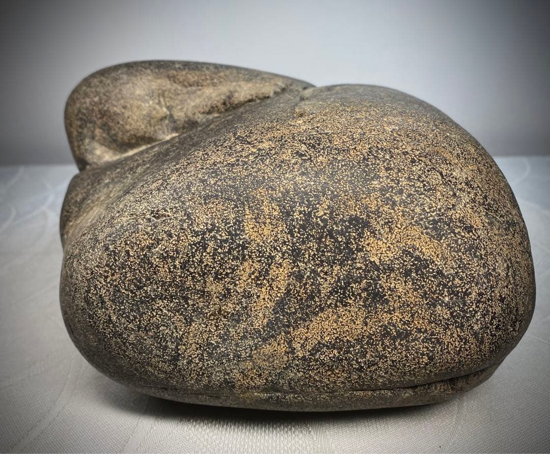 6571 《超希少》犀川金梨地石 ウブ 水石 盆栽 盆石 置物