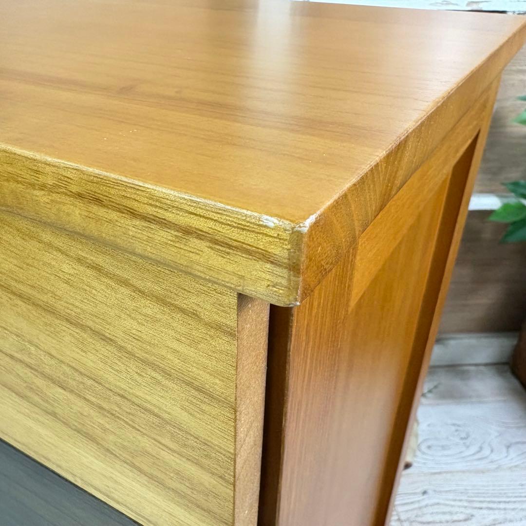 訳あり品【134】ナチュラルウッド桐材天然無垢ガラスキャビネット収納