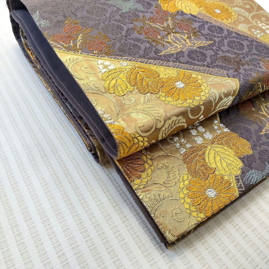 袋帯】灰紫の気品＊有職文様がずらり並ぶ“雅の世界｜裂