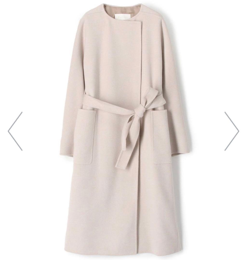 TOMORROWLAND プレミアムウールリバーノーカラーコート　ベージュ セール】 プレミアムウールリバー ノーカラーコート （その他アウター