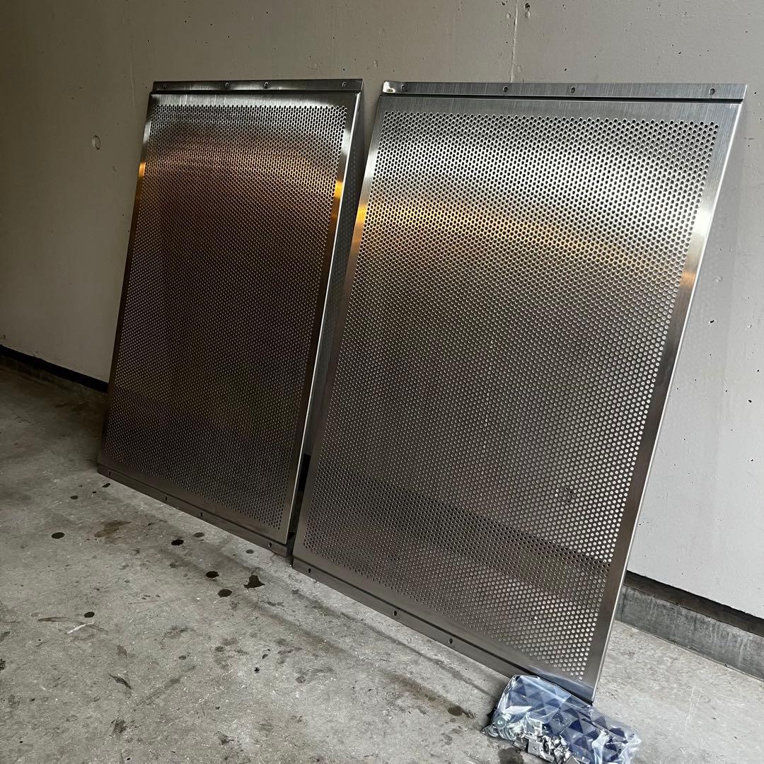 美品☆無印 ステンレスユニットシェルフ用 ステンレスパンチングバック