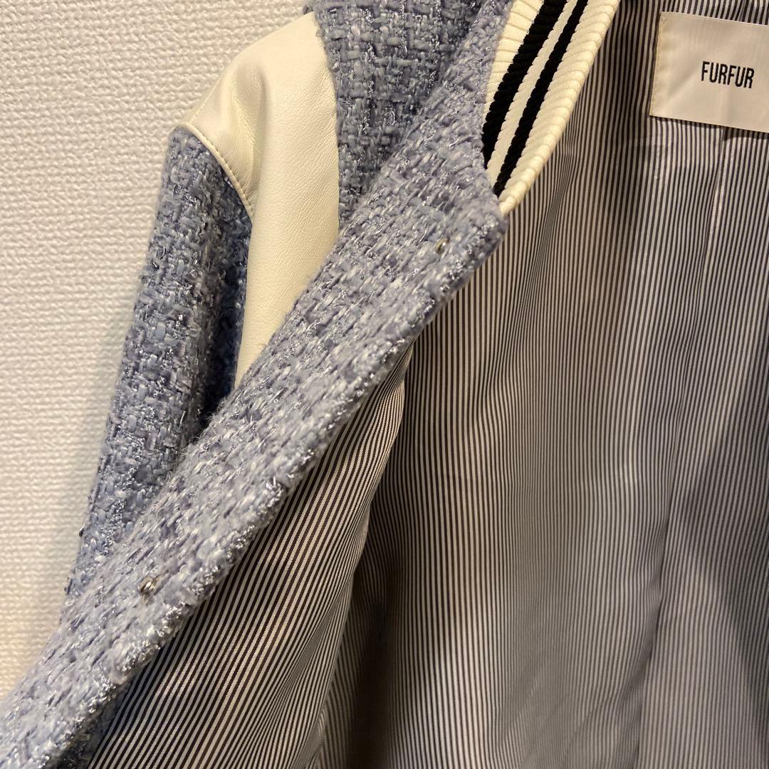 FURFUR ファーファ バイカラーツイードスタジャン