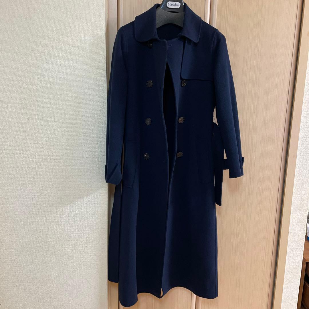 S Max Mara ネイビーコート - メルカリ
