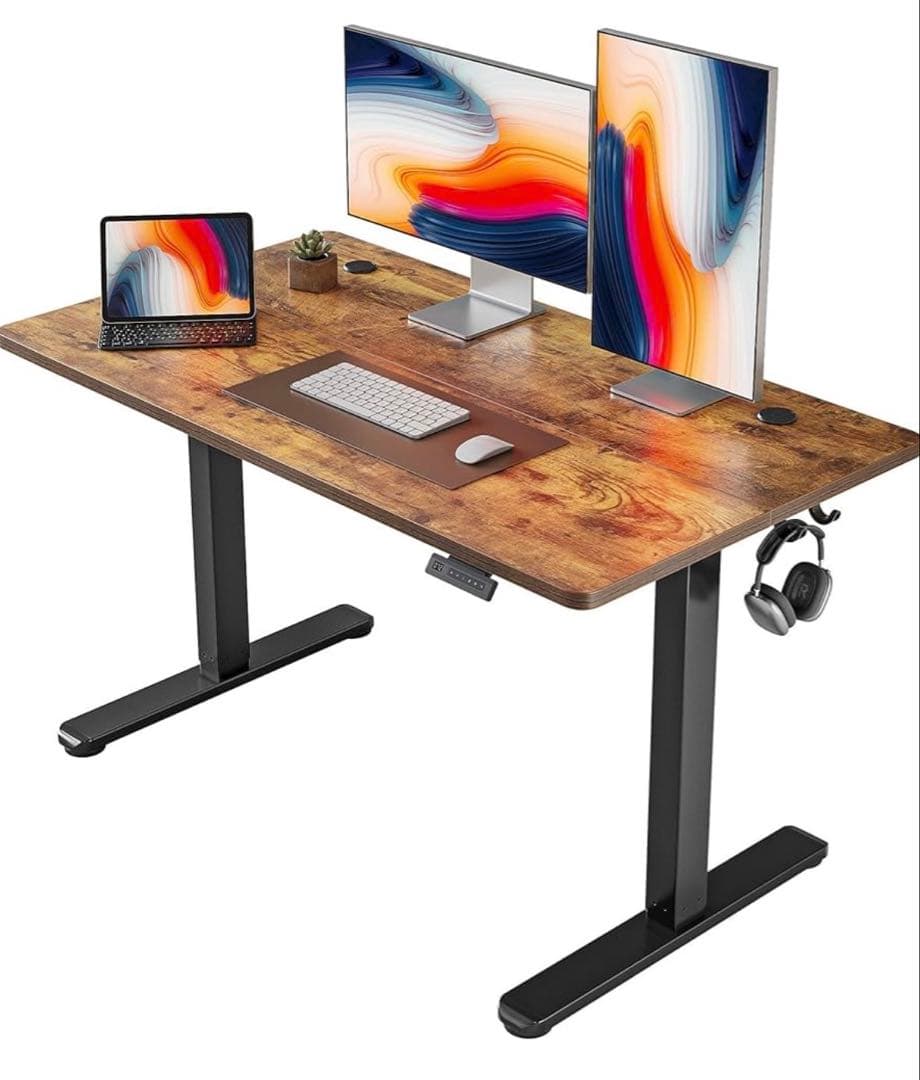 新品未使用　FEZIBO 電動昇降式デスク 120cm x 60cm pcデスク Amazon | FEZIBO 昇降デスク スタンディングデスク 幅120cm*奥行き60cm