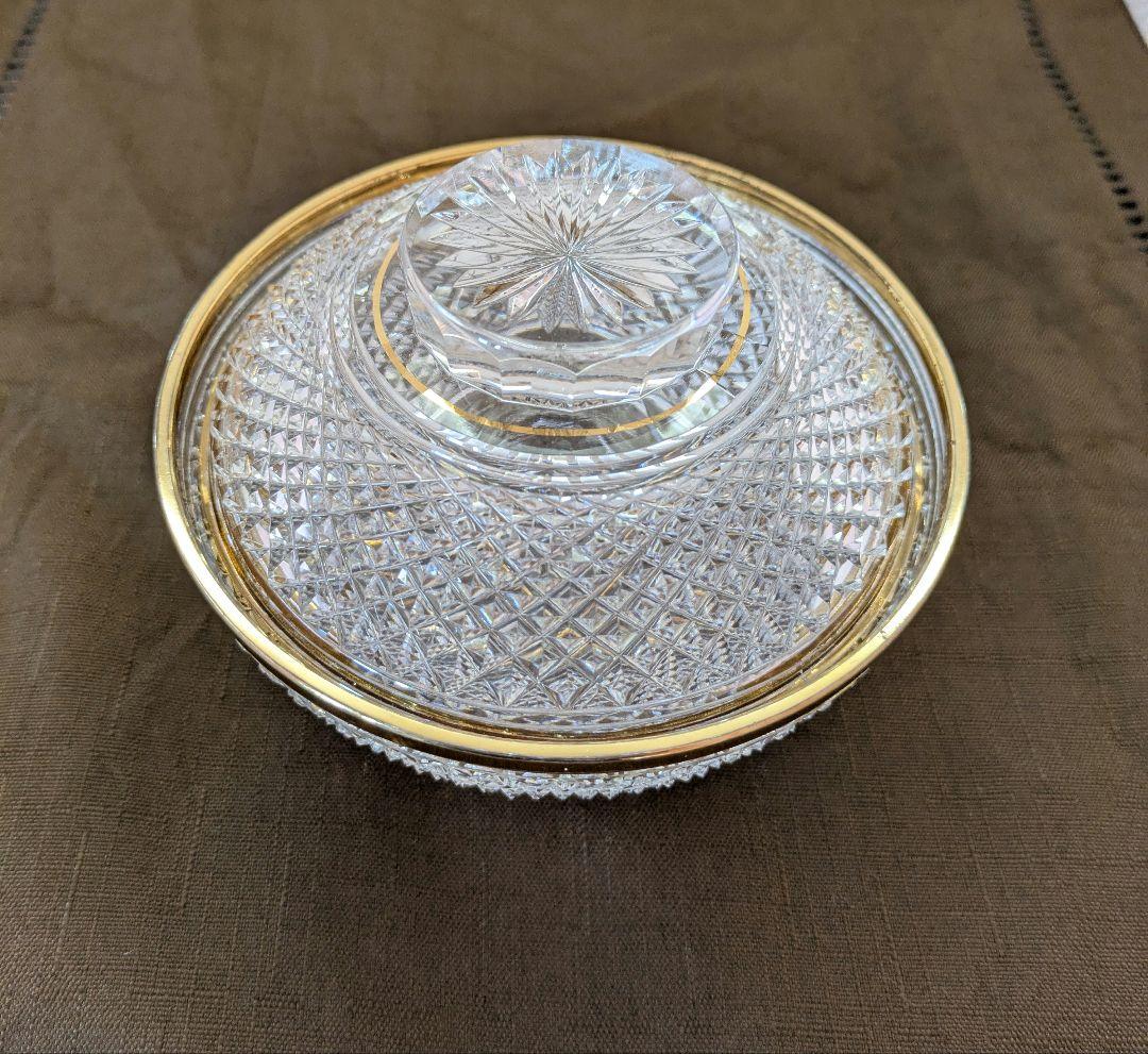 江戸切子 堀口硝子 最高級 金彩ダイヤ文四ツ碗（大） - yellows.co.jp 日本