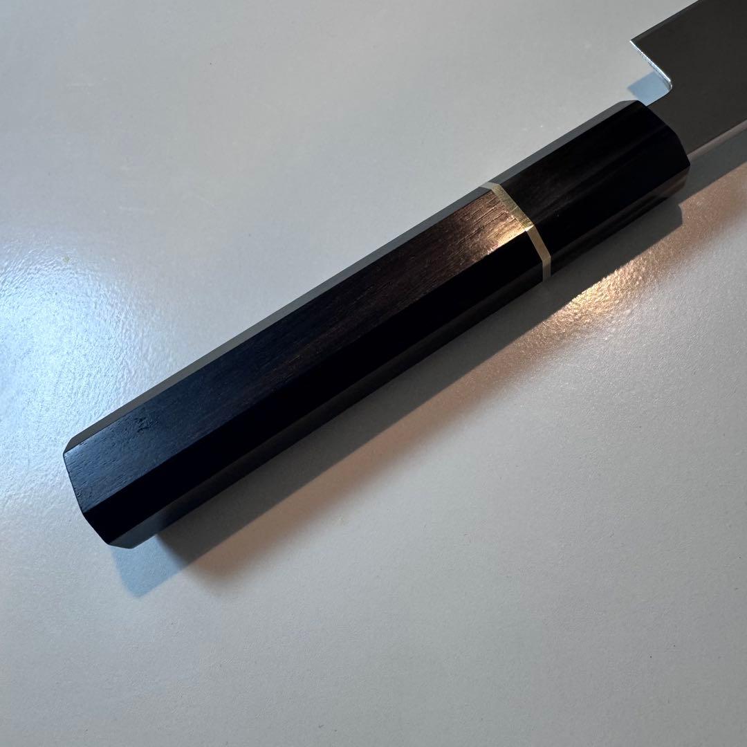 270mm 切付柳刃包丁 全鋼 鏡面 黒檀・本牛角八角柄 - メルカリ
