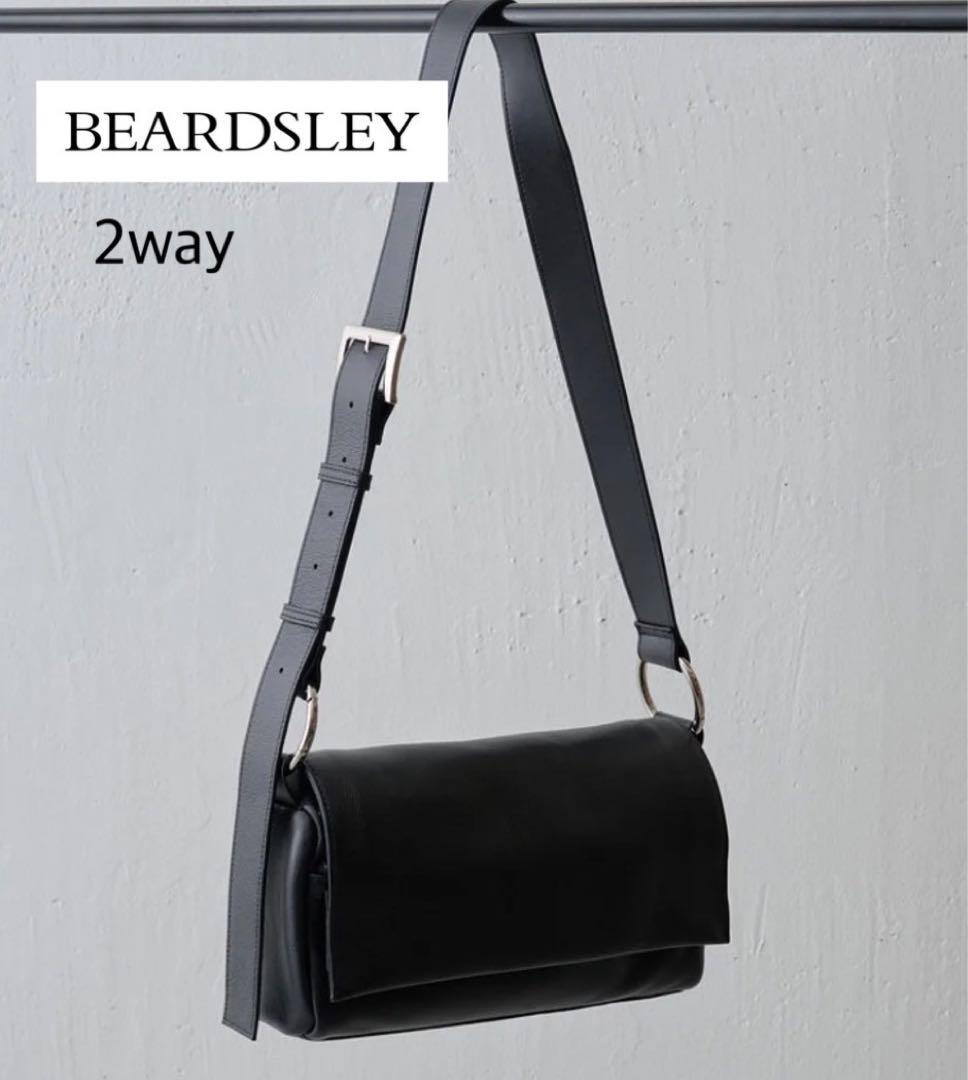 極美品・未使用級】BEARDSLEY 2way レザーボディバッグ ブラック