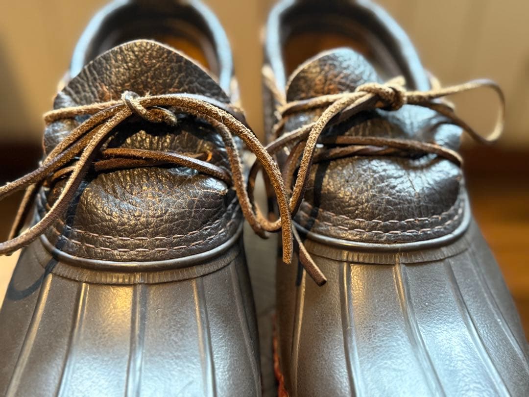 LLbeanビーンブーツ ガッシュー ブラウン レースアップ 赤ソール - 靴