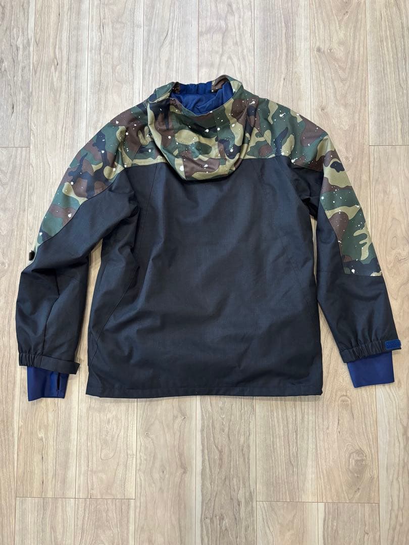 PONTAPES】迷彩柄ジャケット・グレーパンツセット XL ウィンタースポーツ