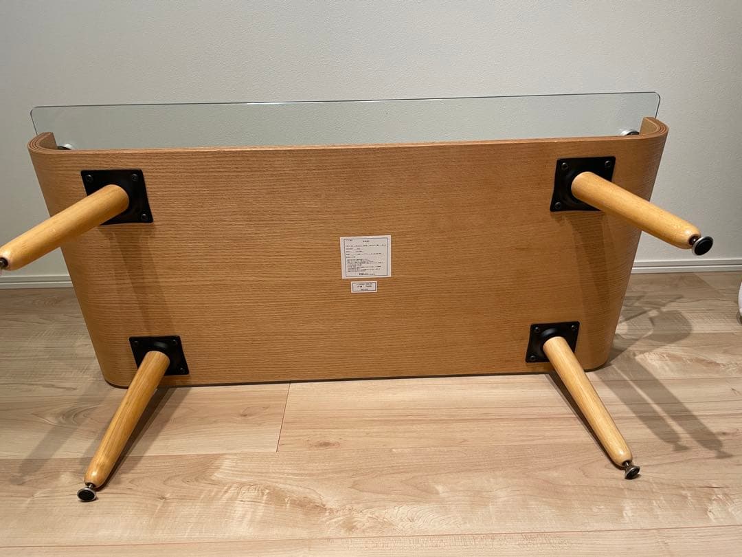 ニトリ ガラス天板 センターテーブル ノルディック - メルカリ