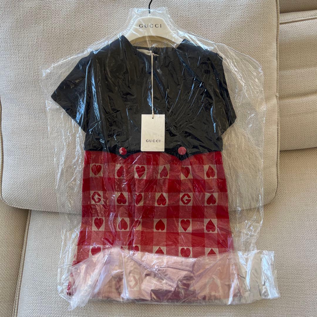 最終お値下げ❣️GUCCI 半袖ワンピース 110⭐️ 6万取引突破☆UPS速達便【GUCCI☆グッチ】ドレス_699491 ZHC76 (GUCCI