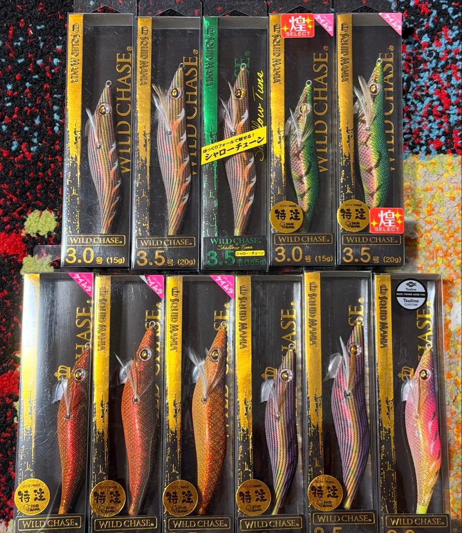 特注 スクイッドマニア WILDCHASE エギ 11本セット 特注 スクイッドマニア WILDCHASE エギ 11本セット WILD CHASE UV＋