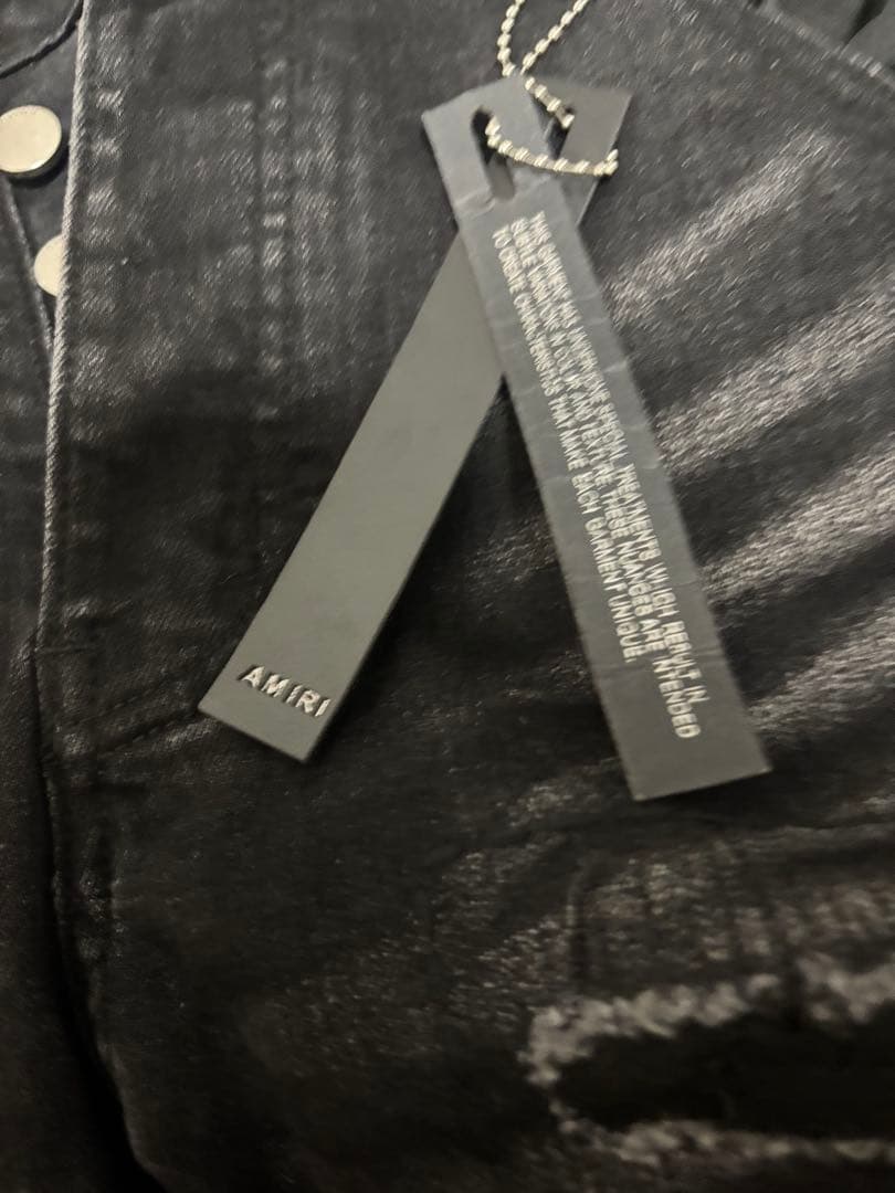 AMIRI ブラックダメージデニムパンツ 32-公式通販