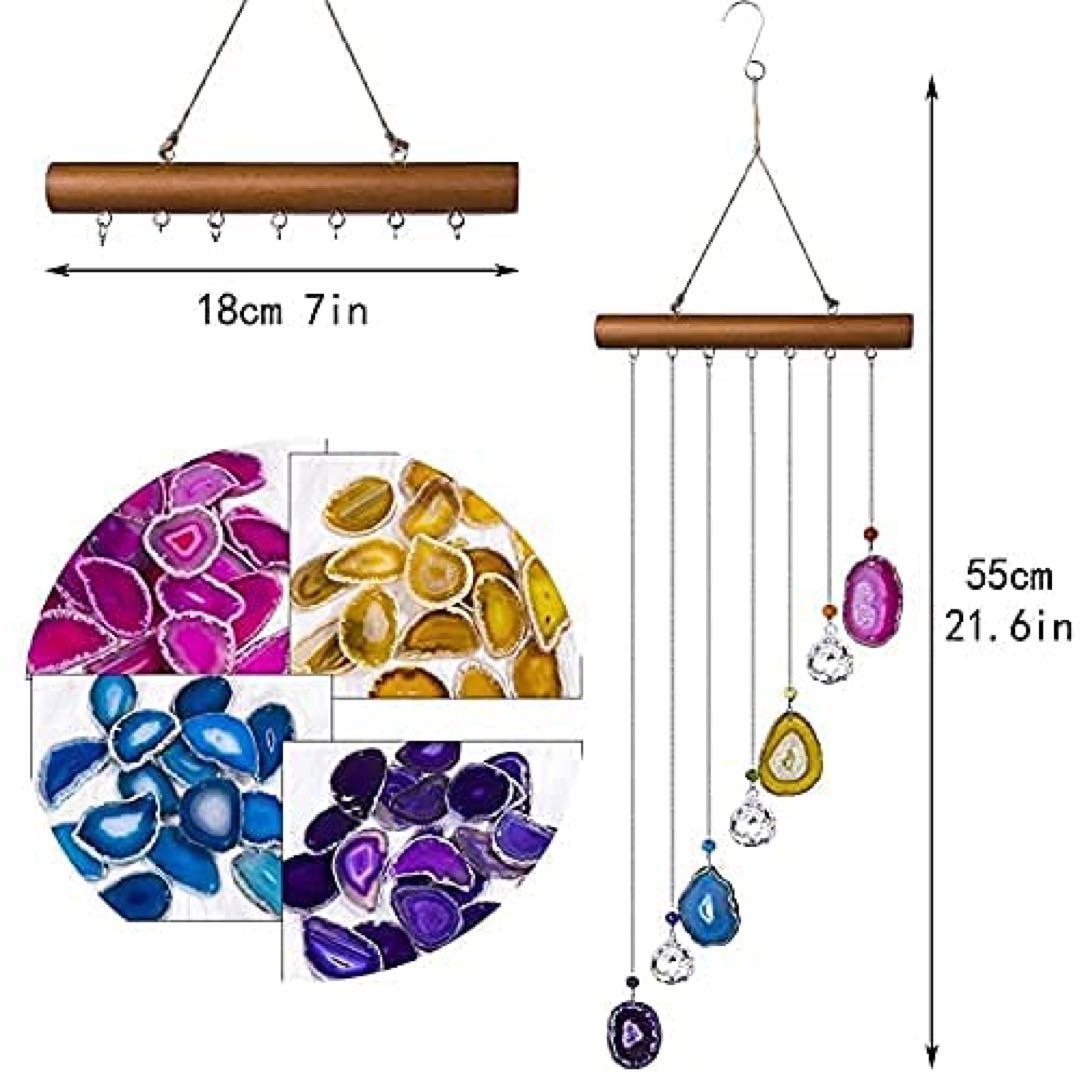 ベル 手作り瑪瑙 スライス 風鈴 吊り下げ リビングルーム 装飾記念