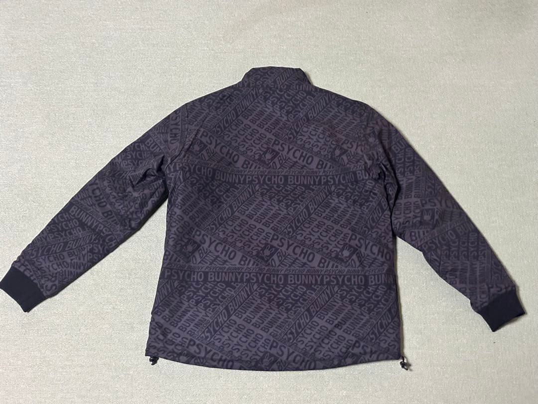 サイコバニー 総柄フォントロゴ リバーシブルブルゾン XL