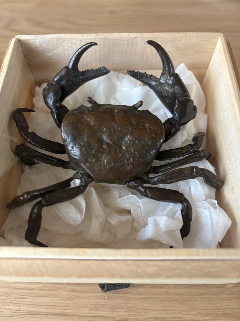 鋳銅製 在銘【安の介】 蟹 自在置物 - メルカリ