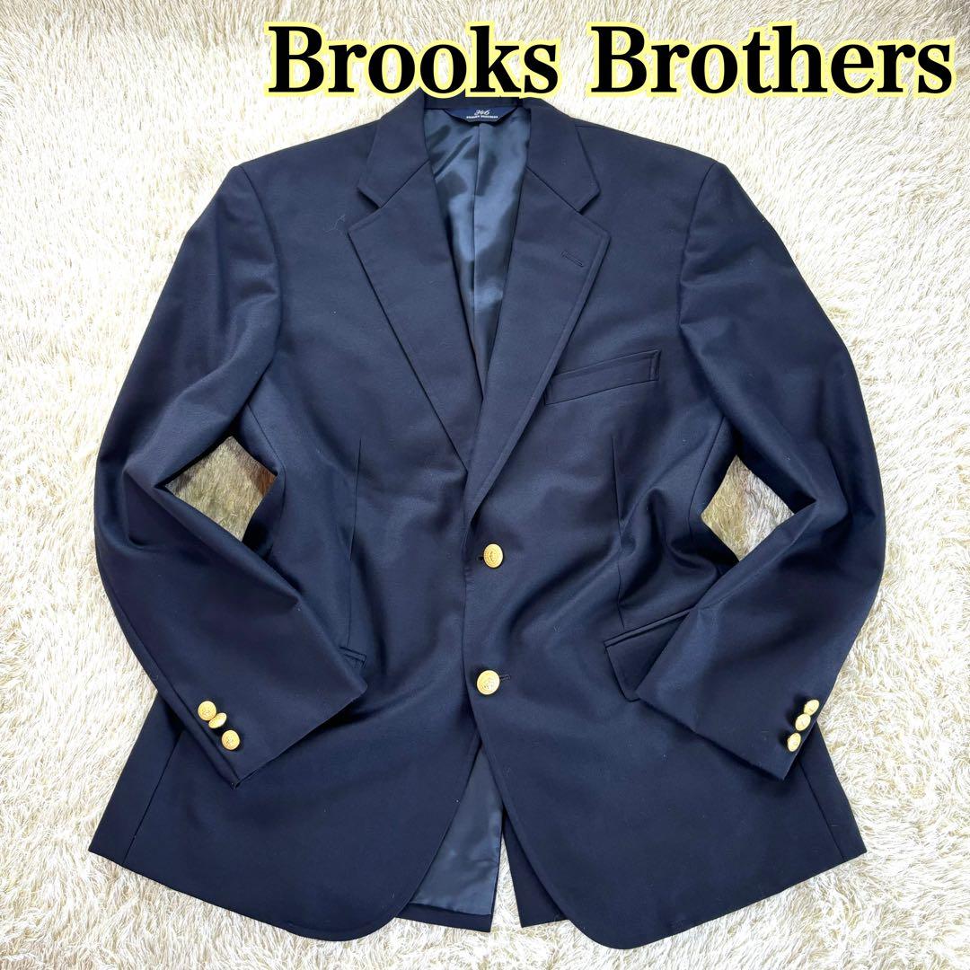 BrooksBrothers テーラードジャケット 紺ブレ 金ボタン ネイビー